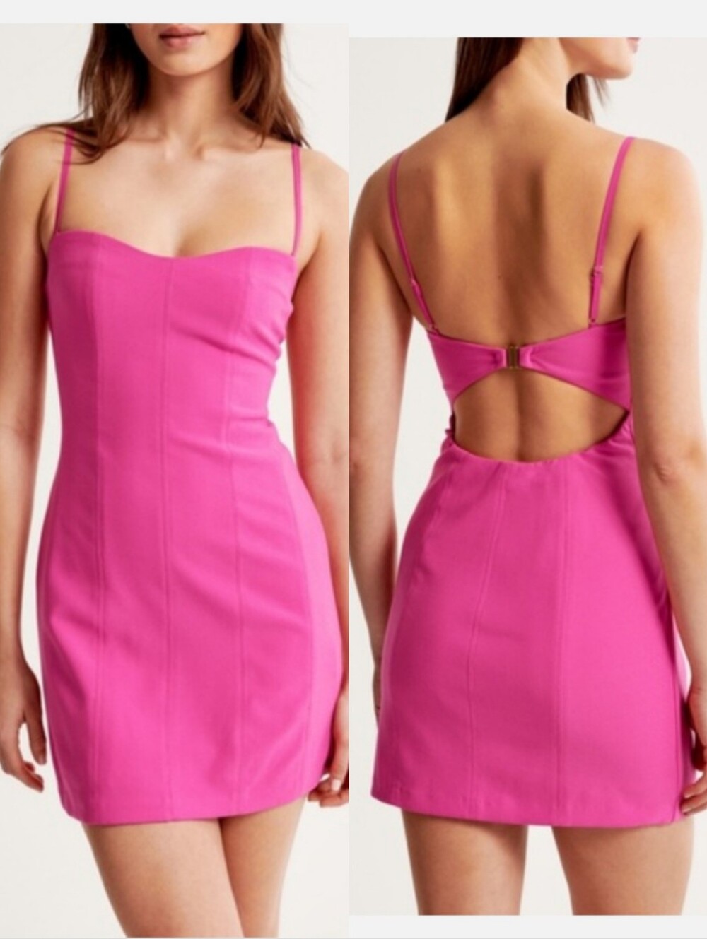 Abercrombie & Fitch Corset Clasp back Pink Dress